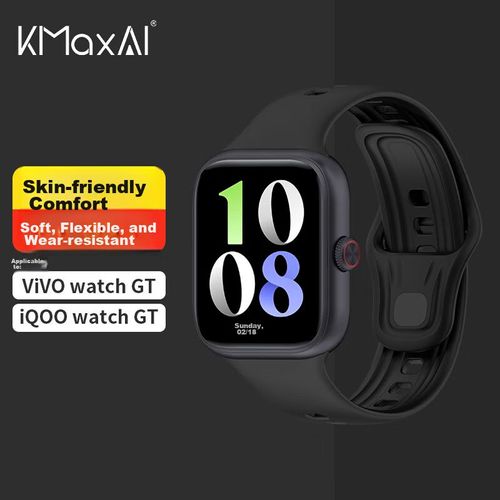 Correa De Silicona Kmaxai Para Vivowatch Gt/Iqoowatch Gt Negra