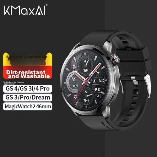 Correa De Silicona Kmaxai Para Honor Watch 4 Pro Gs4/3I/Pro 22Mm Negra