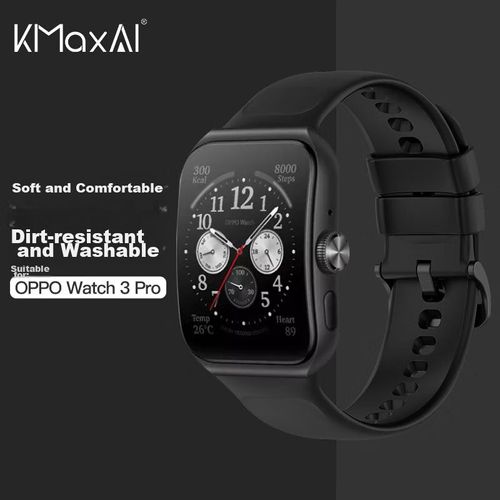 Correa De Silicona Kmaxai Para Oppo Watch 3 Pro Negro