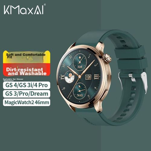 Correa De Silicona Kmaxai Para Honor Watch 4 Pro 22Mm Verde Oscuro