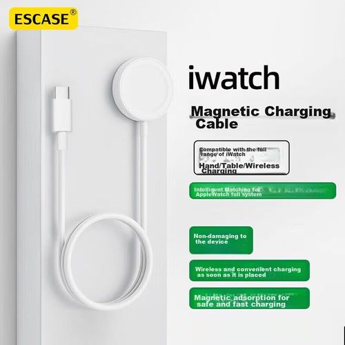 Cargador Magnético Tipo-C Escase Para Apple Watch S9/Ultra2/8/7/6/Se/5/4 Blanco