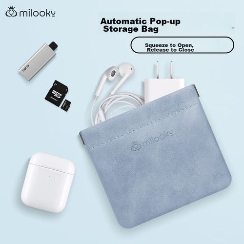 Funda Para Auriculares Omilooky Cierre Snap Gris Claro