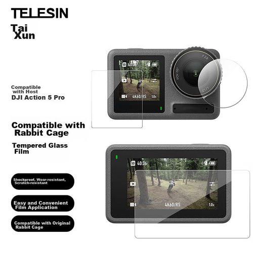 Protector De Pantalla Telesin Oa-Flm-005 Para Dji Action 5 Pro
