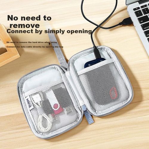 Funda Para Disco Duro Portátil Bubm 2.5 Gris