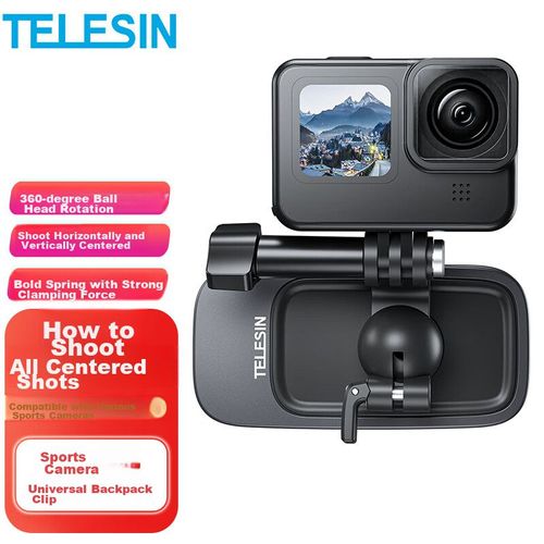 Clip Telesin Para Mochila De Cámara Acción 360°