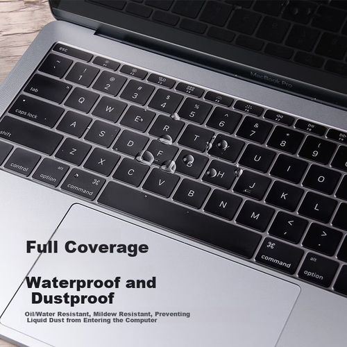 Cubierta De Teclado Antibacteriana Para Macbook Pro Taller Di Yi A1706/A1989/A1990 Negro