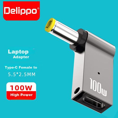 Adaptador Para Laptop Delippo Type-C A 5.5 X 2.5 Mm 100W