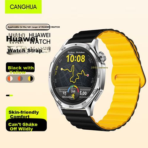 Correa Magnética De Silicona Canghua Para Huawei Watch Gt5 Gt2/4/5 Negro