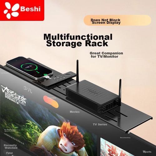 Estante Para Tv Beishi Mediano Negro