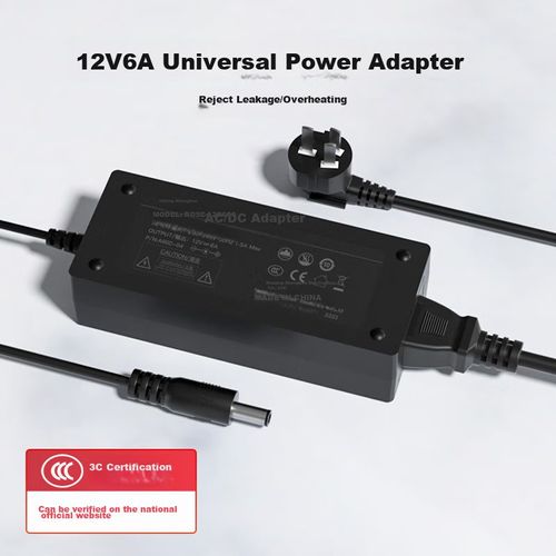 Adaptador De Corriente 12V6A Jinling Shengbao Rose-120600 Negro