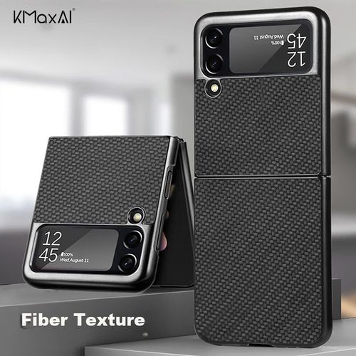 Funda Para Samsung Galaxy Z Flip3 Kmaxai Pu+Pc Negra