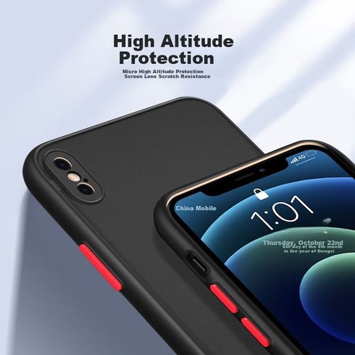 Funda Para Iphone X/Xs Keklle Rígida Mate Translúcido Negra