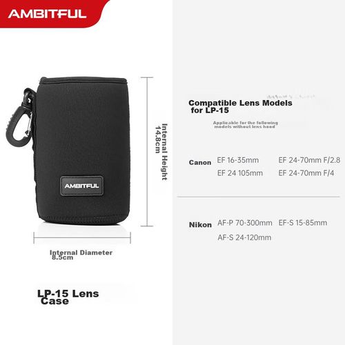 Funda De Lente Protectora Ambitful Lp-10 Negra