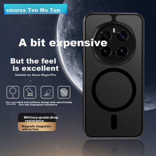 Funda Para Honor Magic 7 Pro Smorss Silicona Negra Mate