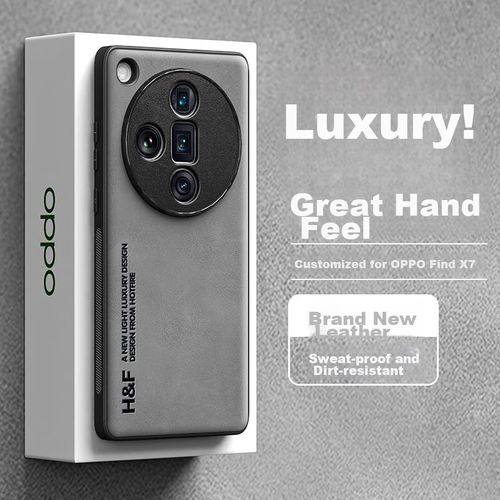 Funda Para Oppo Find X7 Hotfire Silicona Textura Gris Humo