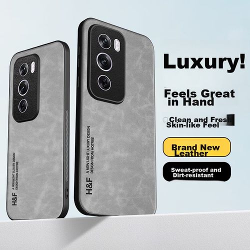 Funda Para Oppo Reno 12 Hotfire Piel De Borrego Gris Ahumado