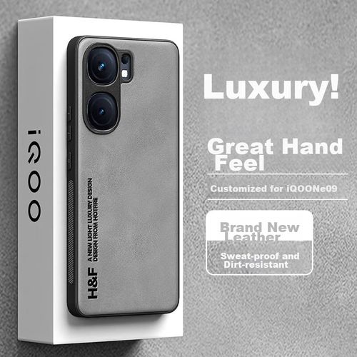 Funda Para Vivo Iqoo Neo9 Hotfire Silicona Piel De Cordero Gris Humo