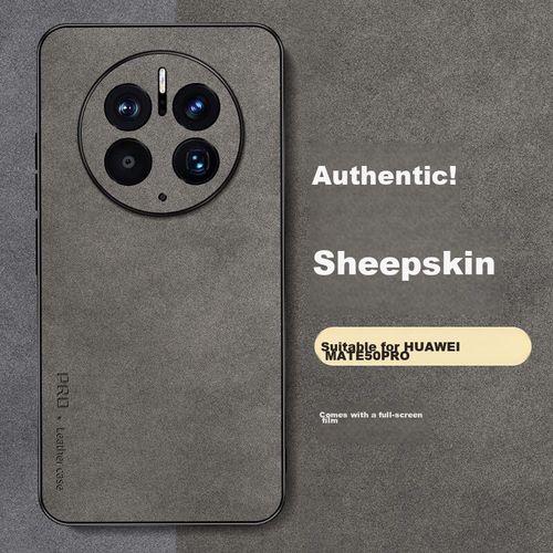 Funda Para Huawei Mate50 Pro Shangsu Cuero Gris