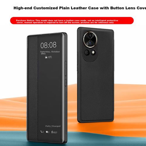Funda Para Huawei Nova 12 Pro Zhengjian Piel Negra