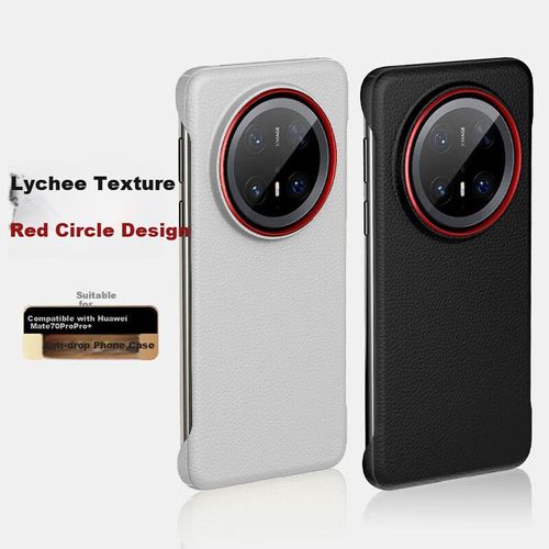 Funda Para Huawei Mate70 Pro+ Stryfer Rígida Lychee Gris Rojo