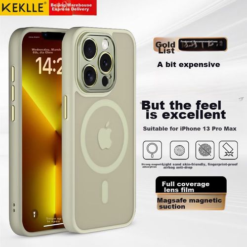 Funda Para Iphone 13 Pro Max Keklle Pc+Tpu+Imán Gris Titanio