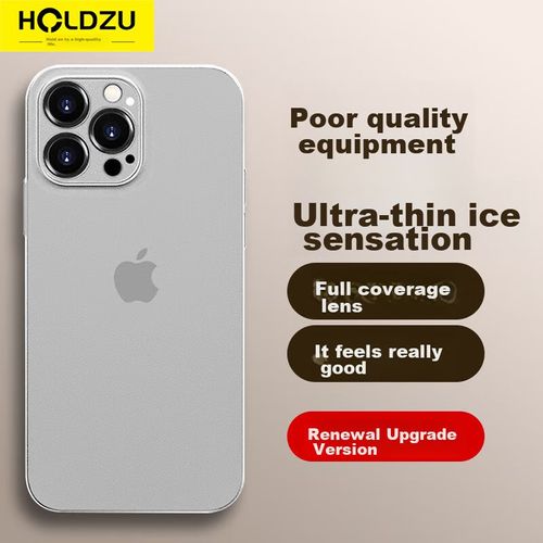 Funda Para Iphone 13 Pro Holdzu Silicona Mate Blanco Niebla
