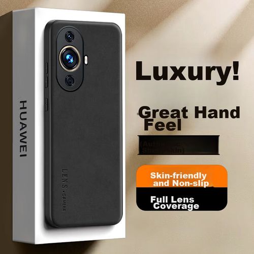 Funda Para Huawei Nova 11 Shiyong Cuero Negro Mate