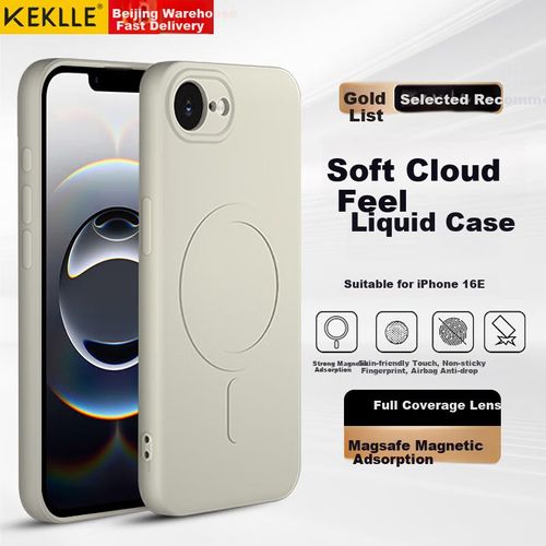 Funda Para Iphone 16E Keklle Silicona Líquida Negra Protección Lente