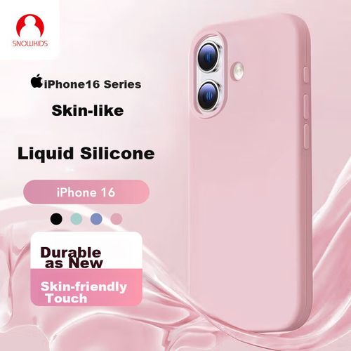 Funda Para Iphone 16 Snowkids Silicona Líquida Rosa