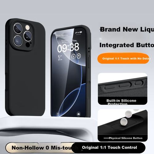 Funda Para Iphone 16 Pro Langling Silicona Negro