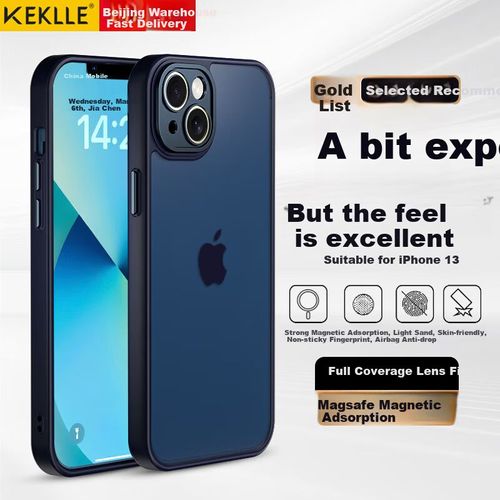 Funda Para Iphone 13 Keklle Mate Textura Azul Zafiro