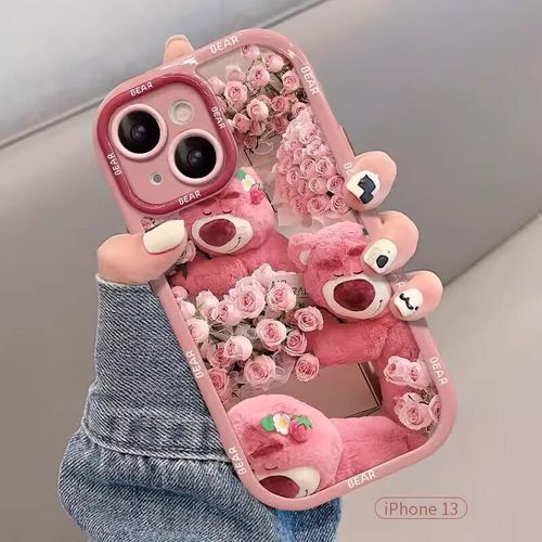 Funda Para Iphone 13 Jiangming Silicón Rosa Protección Cámara