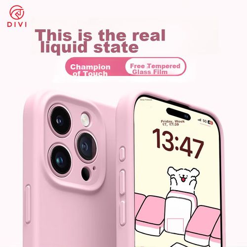Funda Para Iphone 13 Pro Divi Silicona Líquida Rosa