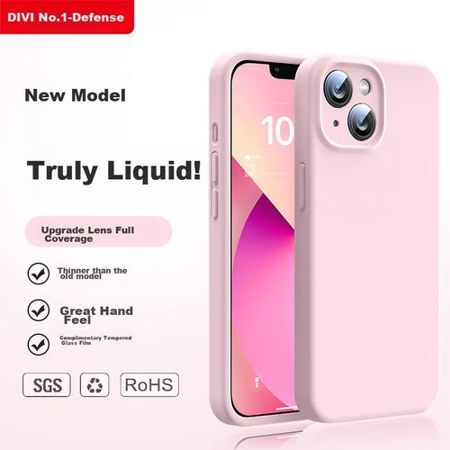 Funda Para Iphone 13 Divi Silicona Líquida Rosa