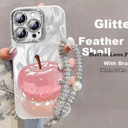 Funda Para Iphone 16 Pro Jiangming Tpu Mate Plumas Negra