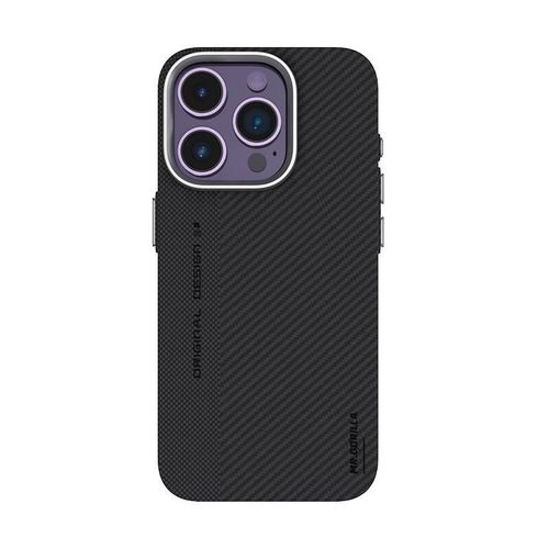 Funda Para Iphone 16 Pro Max Mr. Blue Gorilla Fibra De Aramida Negra