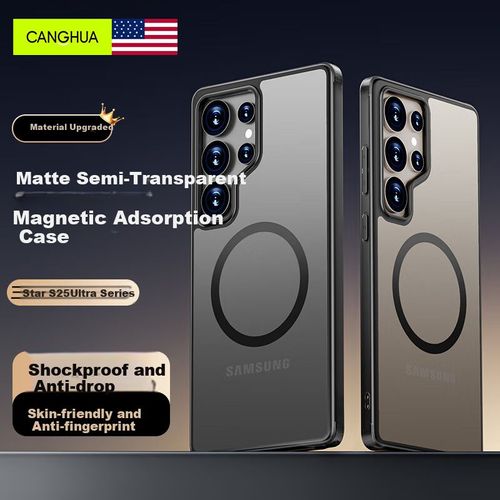 Funda Para Samsung Galaxy S25 Ultra Canghua Magnética Mate Negra