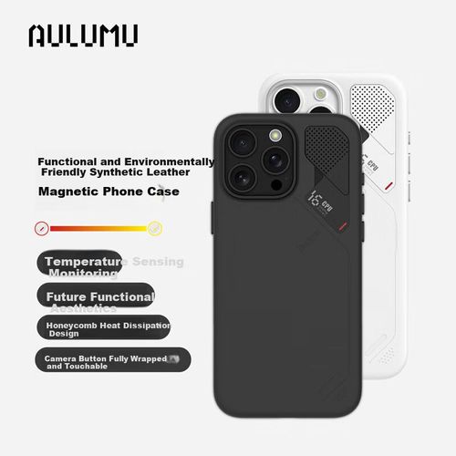 Funda Para Iphone 16 Pro Max Ollum Cuero Negro Magnética