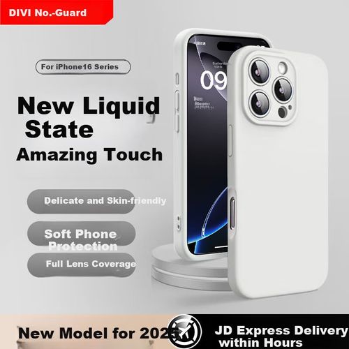 Funda Para Iphone 16 Pro Max Divi Silicona Líquida Blanca