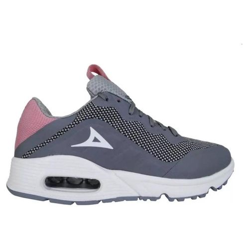Tenis Running Dama 4512 Gris Rosa