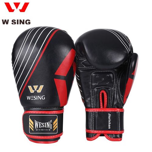 Guantes de Box para hombres y mujeres, Guantes de lucha, color negro y rojo
