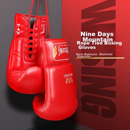 Guantes de Box para hombres y mujeres 12 oz, color rojo