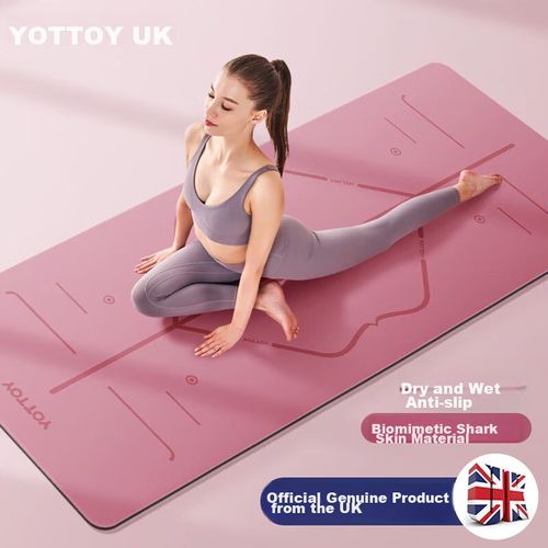 Tapete de yoga Yottoy antideslizante 183x68cm, grosor 5mm,rosa