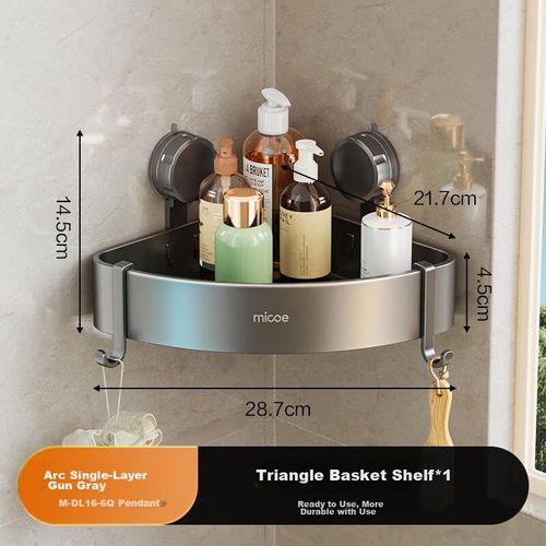 Estante organizador de baño triangular MICOE