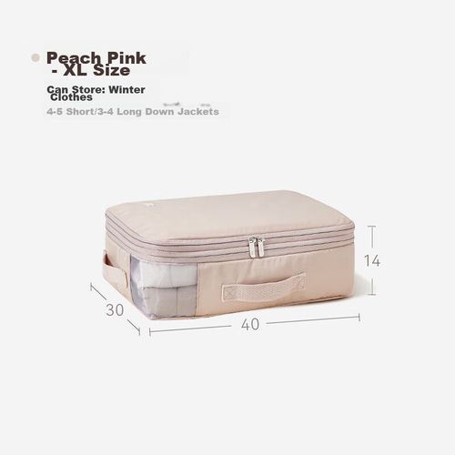 Bolsa compresión de almacenamiento XL rosa 4pzas