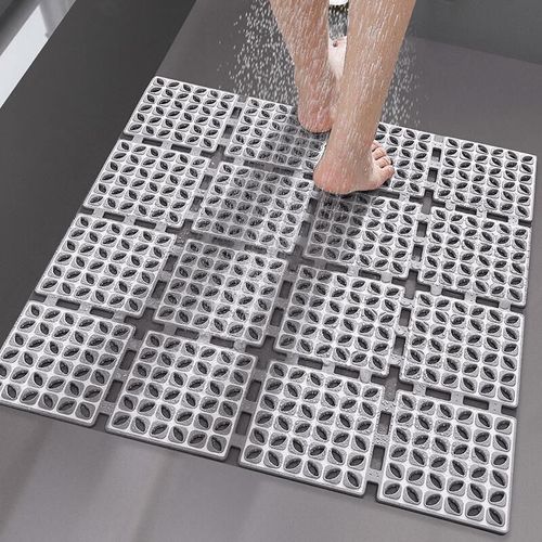 Tapete baño antideslizante 60x60cm gris