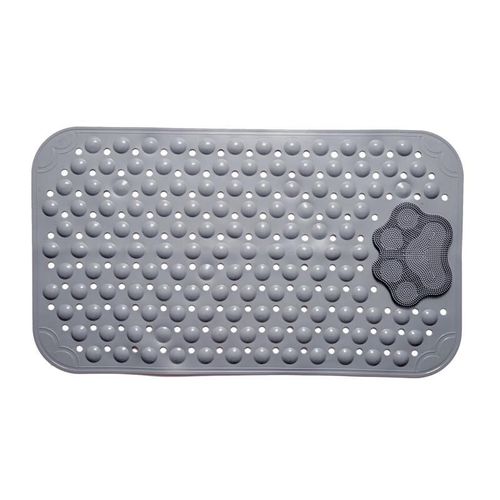 Tapete baño antideslizante con masaje de pies 41x73cm gris
