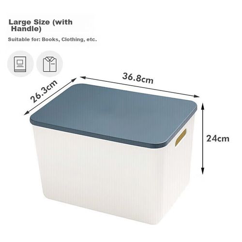 Caja de almacenamiento multifuncional 22.5L azul