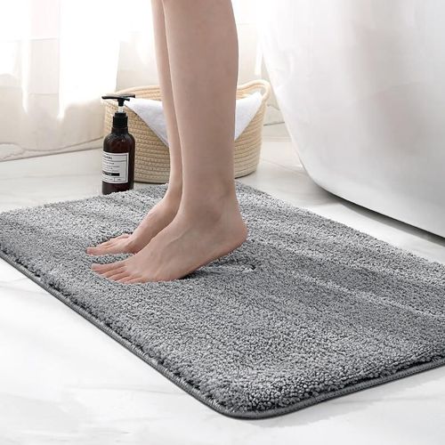 Tapete para baño antideslizante 60x90cm gris