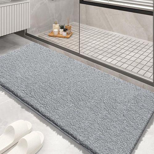 Tapete para baño antideslizante 50x110cm gris